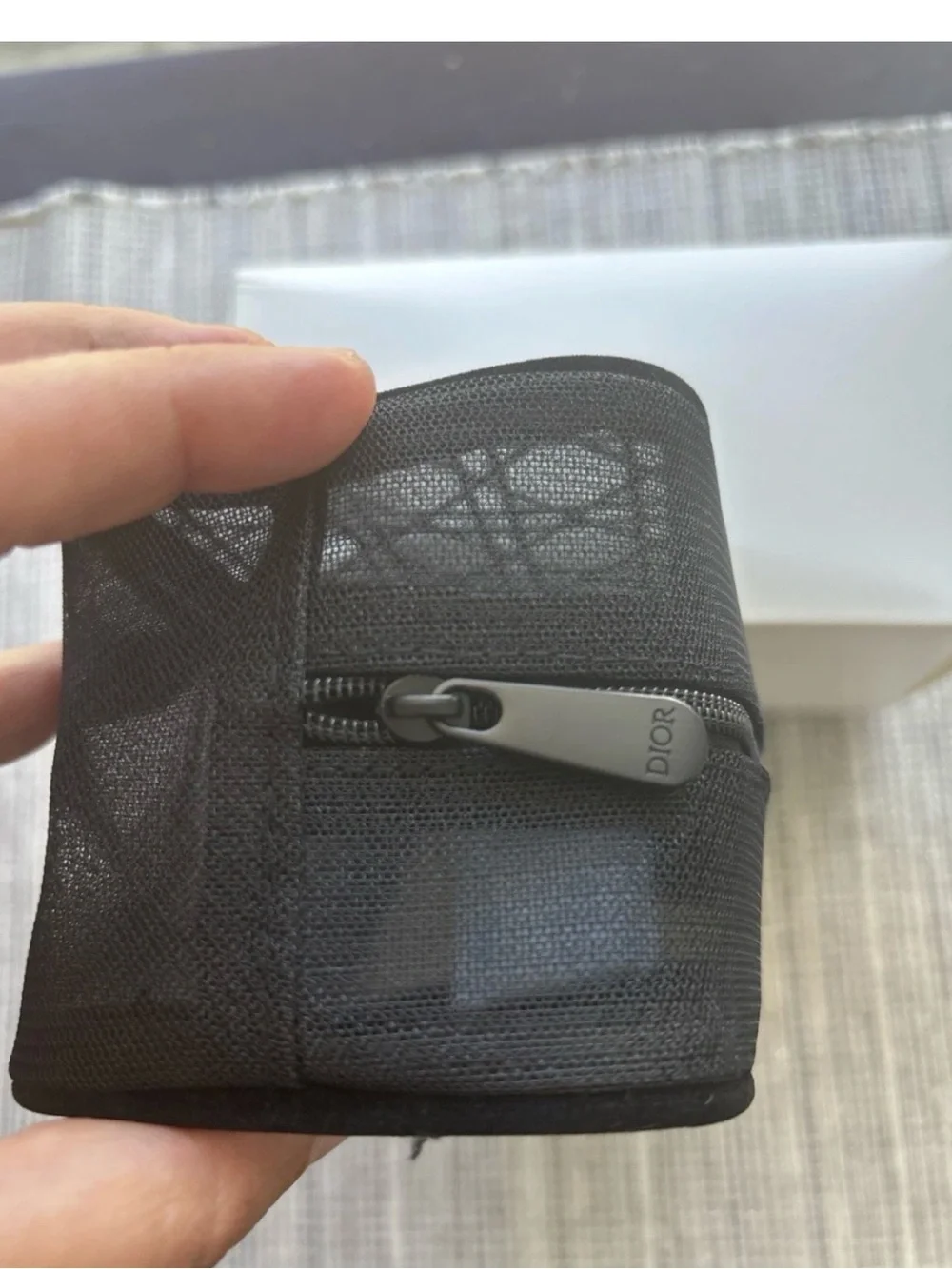 Dior 2025 Black Mesh Logo Cosmetic Case - Picture 3 of 6